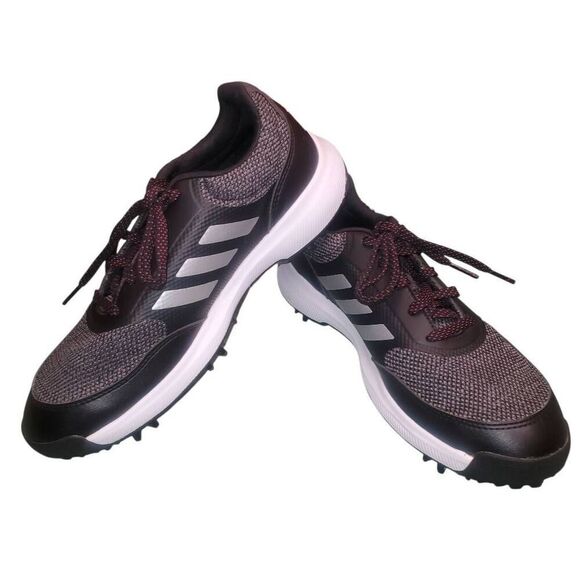 Adidas Women's Golf Tech Response Shoes Size 7.5 Blk/Wht - Picture 1 of 7